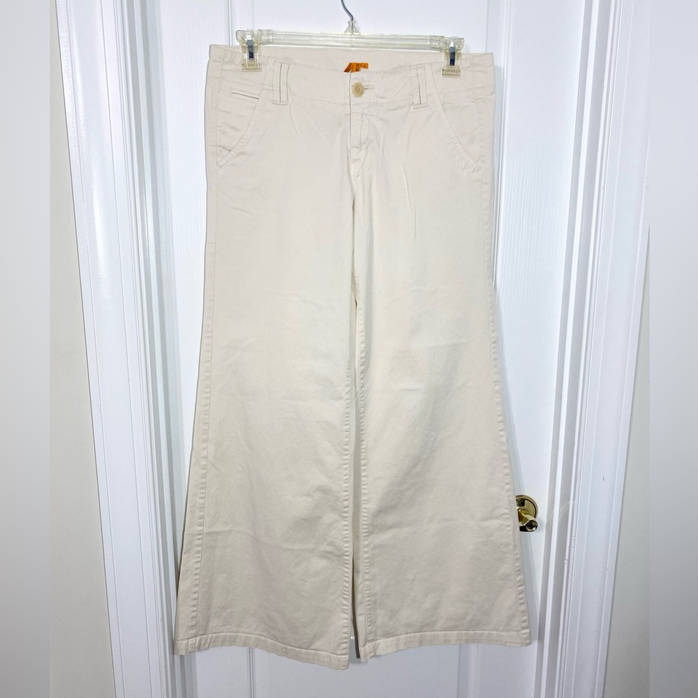 Y2K BCBGeneration Ultra Wide Leg Pants Beige Size 10